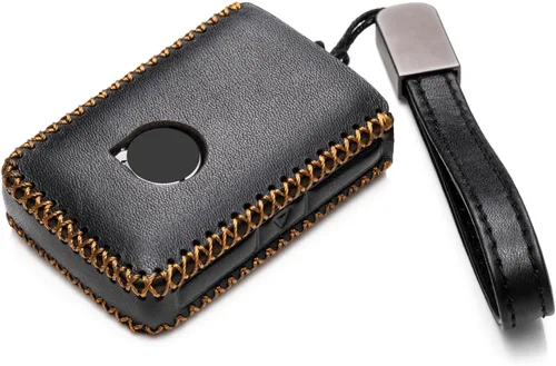 Miniatura 2 de Vitodeco Funda de cuero genuino para llavero inteligente compatible con Volvo XC40, XC60, XC90, S90, S60, V60, V90, EX30, EX40, EX90 2019-2026