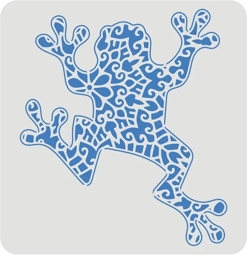 Miniatura 9 de FINGERINSPIRE Plantilla de flor de vaca – Plantilla de cabeza de vaca reutilizable de 11.8 x 11.8 pulgadas con diseño de flores para pintar