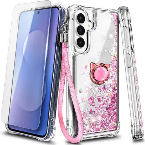 Miniatura 87 de NGB - Funda de teléfono diseñada para Samsung Galaxy S9+ Plus, morado/azul, con purpurina líquida para mujeres y niñas, con protector de pantalla