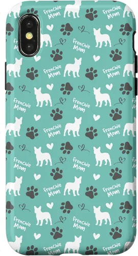 Miniatura 5 de Funda para iPhone 13 Pro Max Frenchie Mom Bulldog Francés Mamá Azul Mujeres
