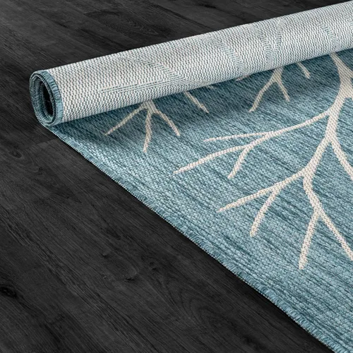 Miniatura 6 de Alfombra lavable para interiores y exteriores, de 5 x 7 pies, diseño de rama, que no se desprende, impermeable, fácil de limpiar, para patio