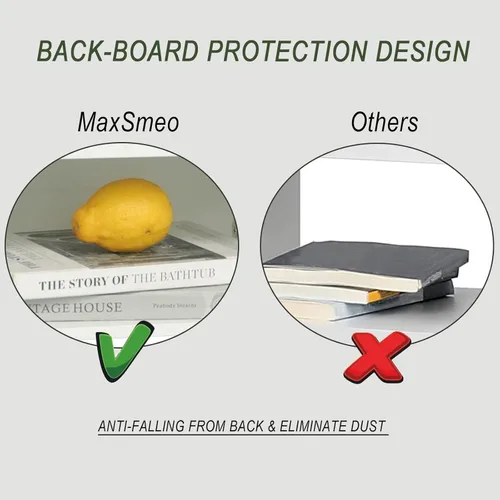 Miniatura 7 de MaxSmeo - Conjunto de 2 mesitas de noche, mesa auxiliar de estilo moderno de mediados de siglo para dormitorio con almacenamiento, pequeño juego