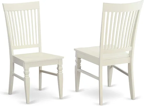 Miniatura 4 de East West Furniture OXWE3-LWH-W - Juego de cocina de 3 piezas para espacios pequeños que contiene una mesa cuadrada y 2 sillas de comedor, 36 x 36