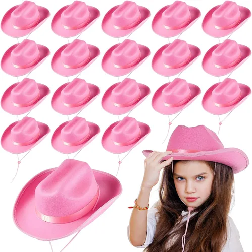 Miniatura 20 de Hercicy Sombreros de vaquero para niños pequeños, sombrero de vaquera para niños y niñas, accesorios de disfraz de bebé, suministros de fiesta