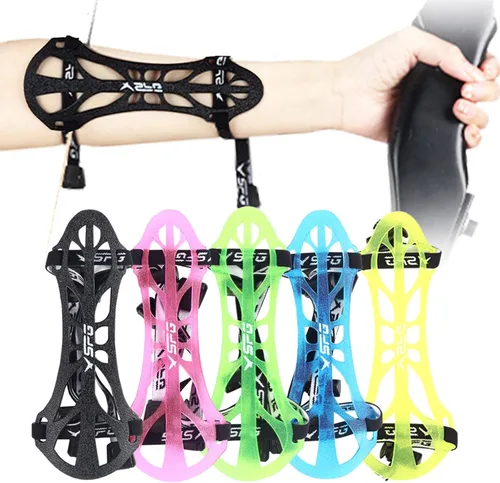 Miniatura 8 de SPG Protector de brazo de tiro con arco, ajustable, profesional, protector de antebrazo, para adultos, jóvenes, hombres, mujeres, competición, tiro