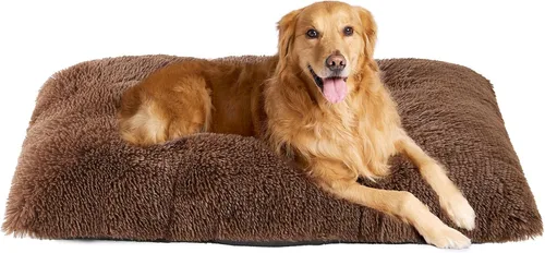 Miniatura 42 de EHEYCIGA Cama Esponjosa para Jaula de Perros Grandes, Almohadilla de Jaula de Piel Sintética Afelpada, Cama Calmante Anti-Ansiedad para Perros Negro