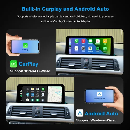 Miniatura 3 de PEMP Pantalla Linux para BMW Serie 3 F30 Sistema NBT CIC, Soporta CarPlay Inalámbrico y Android Auto con una Cámara de Reversa AHD de 720P 2012-2017