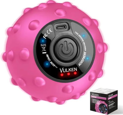 Miniatura 10 de Bola de Masaje Vibratória Vulken para Recuperación Muscular con SphereStrap – Objetivo Áreas de Difícil Acceso, Masaje de Espalda Sin Manos. Bola