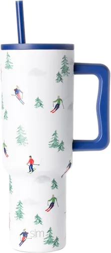 Miniatura 27 de Simple Modern Vaso Trek de 40 oz con Asa y Tapa con Pajilla Vaso de Viaje Aislado de Acero Inoxidable Apto para Portavasos Slumberland