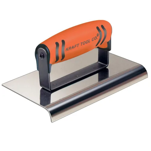 Kraft Tool CF137PF - Bordeadora de cemento de acero inoxidable de radio de 1/4 pulgadas con mango ProForm, 6 x 6 pulgadas