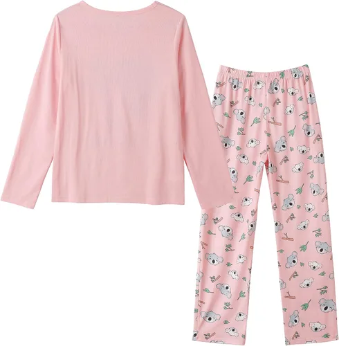 Miniatura 2 de Conjunto de pijama de conejito para niñas grandes, ropa de dormir de dibujos animados para invierno, diseño de conejo