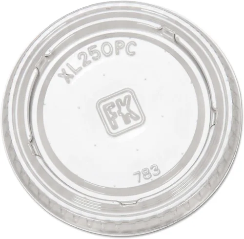 Miniatura 2 de FABXL250PC - Tapas de taza Fabri-Kal Portion, se adapta a tazas de 1.5-2.5 onzas, transparente