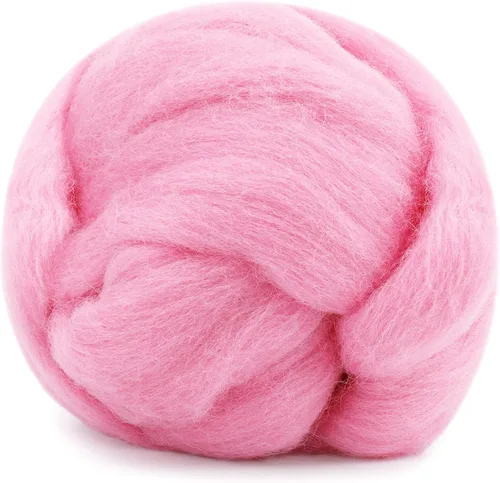 Mayboos Hilo de Lana Peinada, Lana Peinada Natural Coloreada de 1.76 onzas, Suministros de Fieltro de Lana Hilo Grueso de Lana Pura para Fieltro