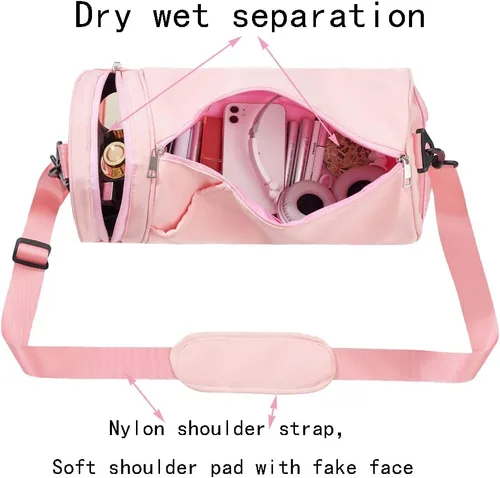 Miniatura 3 de Bolsas deportivas para mujeres y hombres, bolsa de viaje para deportes, bolsa de viaje y bolsos, gimnasio, bolsa de fitness, bolsa de lona