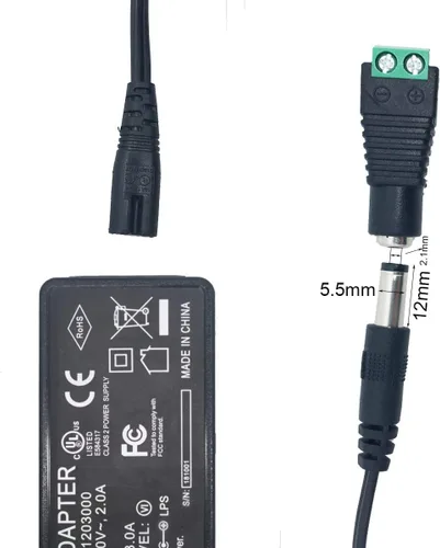 Miniatura 3 de Litever Fuente de alimentación, transformador LED, 12 V CC 3 amperios, 110 VCA a 12 V CC, salida máxima 3A, 36 W. Enchufe de entrada estándar de 110