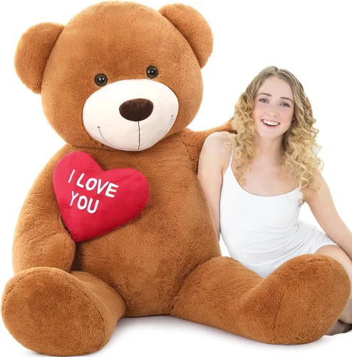 Miniatura 36 de Tezituor Oso de Peluche Marrón Beige de 24 Pulgadas - Juguetes de Oso de Peluche para Niños y Niñas