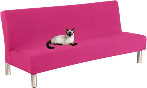 Miniatura 15 de Cornasee Funda Elástica a Rayas para Sofá Cama Funda de Futón, Fundas Completas para Sofá Plegable sin Brazos Protector de Muebles, Lavable a