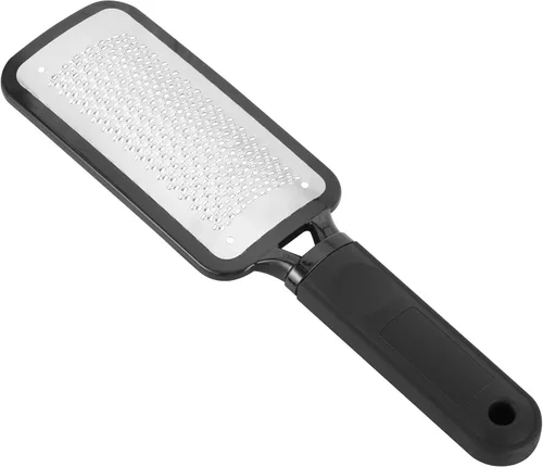 Limpiedor de Pies Limas de Pies Removedor de Callos Negro Rallador de Talón Removedor de Piel Muerta Raspador de Talón de Acero Inoxidable para