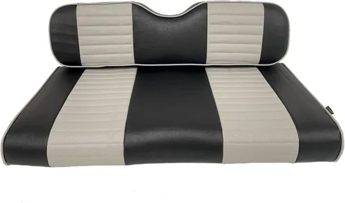 Miniatura 22 de Huskey - 4 fundas de asiento para carrito de golf delanteros y traseros para Club Car Precedent 2004+, modelos Tempo 2017+ G&E, negro de dos tonos