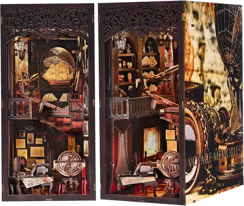 Miniatura 12 de Kit de rincón de libros, kit de casa de muñecas en miniatura para adultos, regalos para familiares y amigos, decoración de estantería