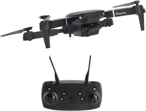 Miniatura 5 de E88 4 Eje RC Drone Aéreo Quadcopter HD Doble Cámara Alta Resolución Volteando Plegable Negro