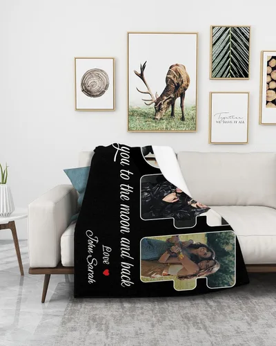 Miniatura 3 de Manta personalizada con imagen, regalo personalizado para mejores amigas, mejores amigas, hermanas, mejores amigas, manta de franela súper suave