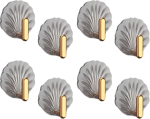 Miniatura 8 de Ganchos adhesivos de pared, ganchos decorativos resistentes para llaves, bolsos, sobre la puerta, paquete de 4