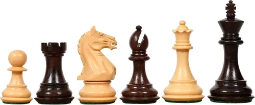 Fierce Knight Staunton Wooden Chess Pieces – 3.5" King in Indian Rosewood & Boxwood for Tournament and Collector Use