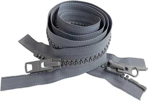 Miniatura 3 de YKK #10 36 pulgadas plástico moldeado bidireccional resistente Vislon separador (chaqueta) cremallera para coser abrigo, chaqueta, abrigo de Marrón