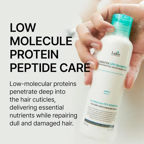 Miniatura 4 de LA'DOR LADOR Keratin LPP Champú para el cuidado de los daños con proteínas y aceites vegetales, pH equilibrado subácido para cabello seco y dañado