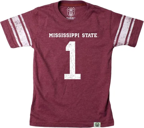 Miniatura 4 de Wes and Willy Camiseta de Manga Corta con Estampado de Jersey para Niños y Jóvenes Fanáticos del Deporte Universitario, Tallas 8-20 Vintage