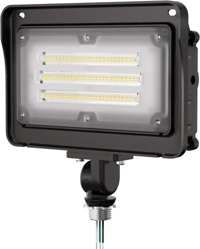 CINOTON - Luz de inundación LED de atardecer a amanecer al aire libre de 50 W, luminaria de pared de seguridad impermeable IP65 de 7000 lúmenes con