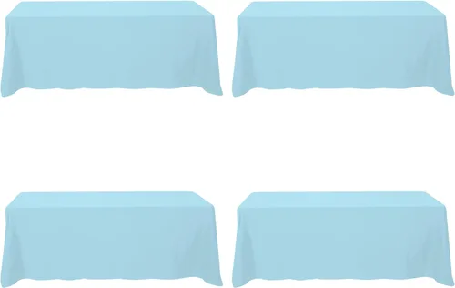 Miniatura 195 de BRILLMAX 6 Pack de Manteles Azul Marino para Mesas Rectangulares de 8 Pies 90 x 156 Pulgadas - 8 pies Mantel Rectangular a Granel de Lino