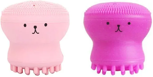 Miniatura 17 de Cute Little Octopus - Cepillo de limpieza facial de silicona para limpieza profunda, exfoliación, removedor de maquillaje, masaje (1 unidad, verde)