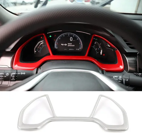 Miniatura 9 de Accesorios de automóvil aptos para Honda 10ª generación Civic 2016-2021 Interior tablero de instrumentos, marco, marco de cubierta