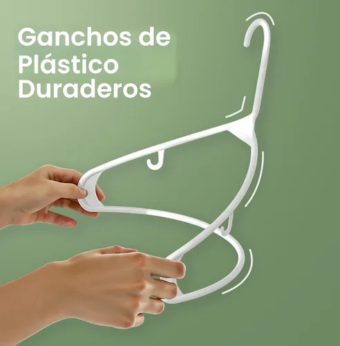 Miniatura 6 de Utopia Home Perchas de plástico, paquete de 50 – Percha de ropa que ahorra espacio – Organizadores de armario duraderos y fuertes y almacenamiento