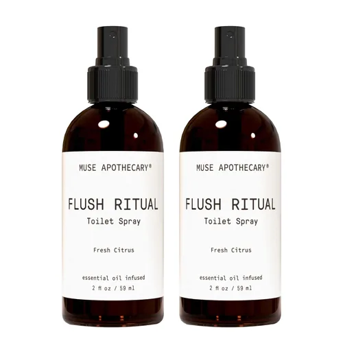 Miniatura 27 de Muse Apothecary Flush Ritual - Aerosol para inodoro aromático y refrescante, usar antes de ir, 2 onzas, infundido con aceites esenciales naturales