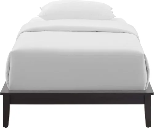 Miniatura 6 de Modway Marco de cama individual con plataforma de madera Lodge en capuchino