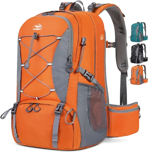 Miniatura 8 de NUBILY Mochila de senderismo de 50L impermeable para hombres y mujeres, mochila de camping ligera para senderismo al aire libre, mochila de viaje