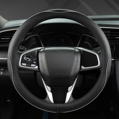 Miniatura 3 de Cubierta de Volante de Coche de Microfibra y Aspecto de Cuero West Llama para Honda Accord Civic CR-V HR-V Pilot Fit Passport Odyssey