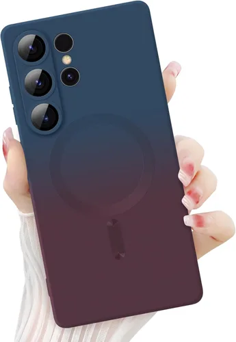 Miniatura 20 de Newseego Funda magnética para Samsung Galaxy S22 5G, funda de silicona líquida suave de lujo, antiarañazos, a prueba de golpes, protector completo
