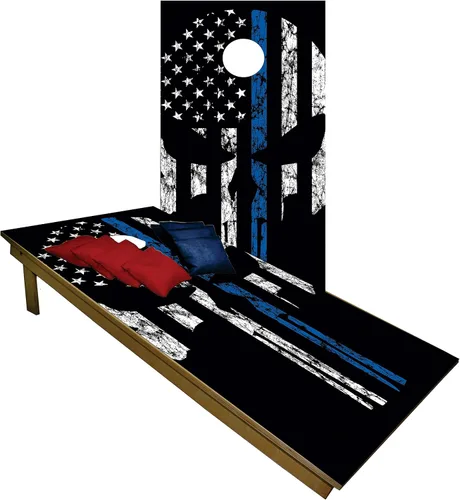 Miniatura 10 de BackYardGamesUSA Juego de tablas de cornhole de madera prémium hechas a mano – Serie Calavera – Hecho a mano en Estados Unidos, tamaño reglamentario