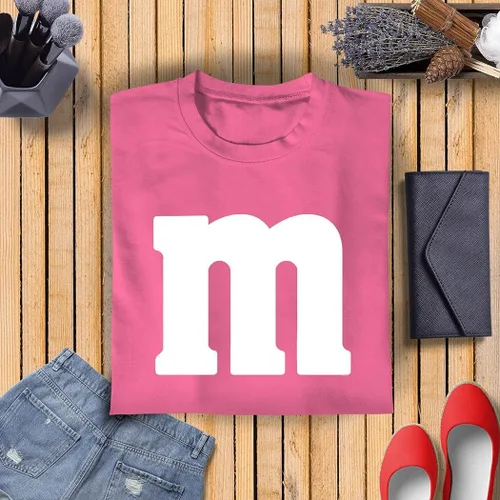 Miniatura 3 de Camiseta de disfraces de Halloween con letra M Idea de camiseta gráfica divertida para mujer