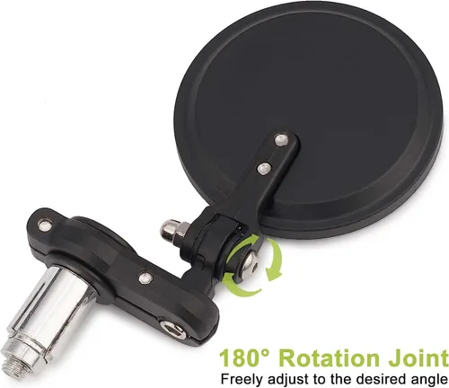 Miniatura 2 de 001-B Cafe Racer - Espejos plegables para motocicleta, retrovisor, color negro, para manillares de 7/8 pulgadas, compatibles con motos de calle