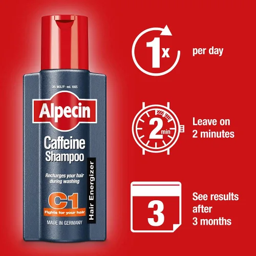 Miniatura 5 de Multibuy 3x Alpecin Caffeine Shampoo C1 Hair Energizer - 8.5 fl oz por ALPECIN