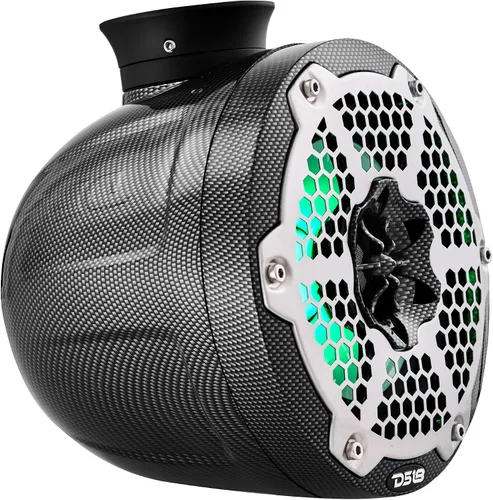 Miniatura 7 de DS18 CF-PS6 - Altavoces de torre Wakeboard de 2 vías con luces RGB integradas - 300 MAX - Perfecto para motos acuáticas, ideal para ATV, UTV, Jeep