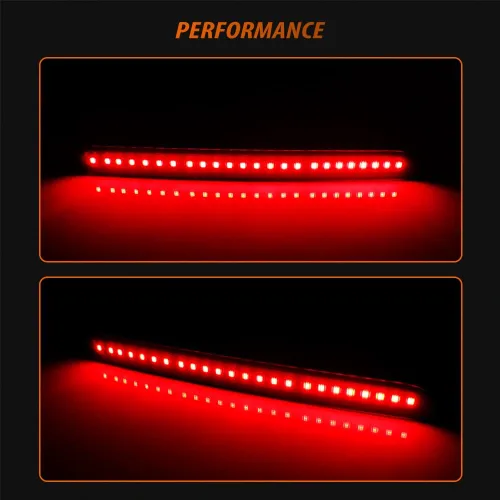 Miniatura 5 de ADIIL 2 unids lente ahumada LED rojo luz antiniebla trasera parachoques reflectores freno luces traseras para 2020 2021 2022 Toyota GR Supra 2020