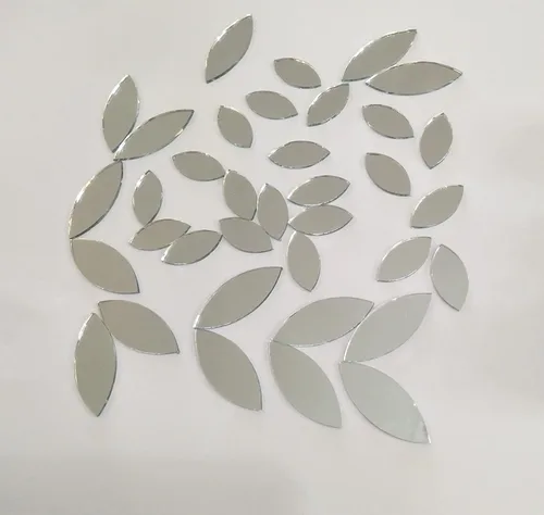 Miniatura 4 de 120 piezas de azulejos de mosaico de vidrio, hojas de pétalos, suministros de vidrio para manualidades, espejos de manualidades, adornos de espejo