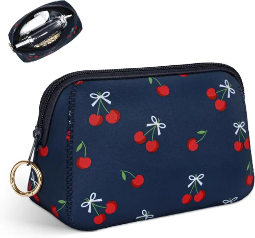 Miniatura 11 de Bolsa de maquillaje grande con cremallera, bolsa de cosméticos portátil para bolso, bolsa de viaje de neopreno lavable para mujer, Colorful Hearts