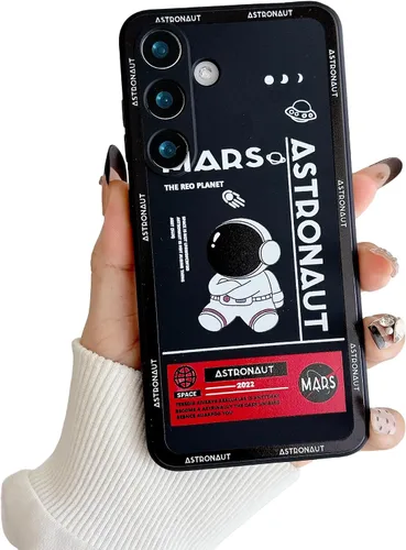Miniatura 21 de Yonds Queen Funda ultra linda para Samsung Galaxy S22, diseño de astronauta de dibujos animados, diseño de cohete espacial, cubierta de parachoques